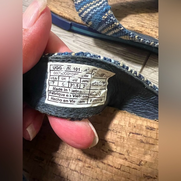 UGG Braven Diego Flip Flops Cork Casual Woven Vacation Beach Resort Wear - Picture 4 of 6